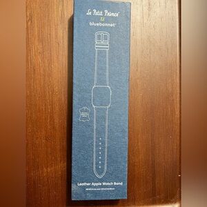 Le Petit Prince edition leather Apple Watch Band by Blue Bonnet Midnight Blue.